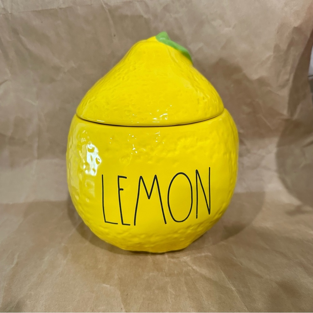 Rae Dunn Lemon shape Container, Rare Find